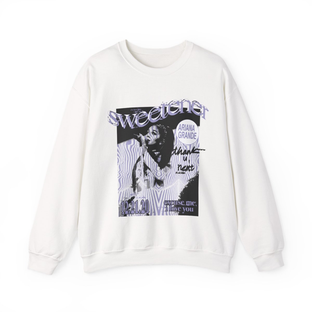 NEW Ariana Grande Sweetener Tour Excuse Me I Love You Crewneck Size Large RARE | eBay - Official sweatshirts merchandise